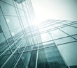 glass surface of contemporary angle of business building
