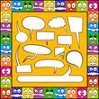 Funny emotions and speech bubbles.