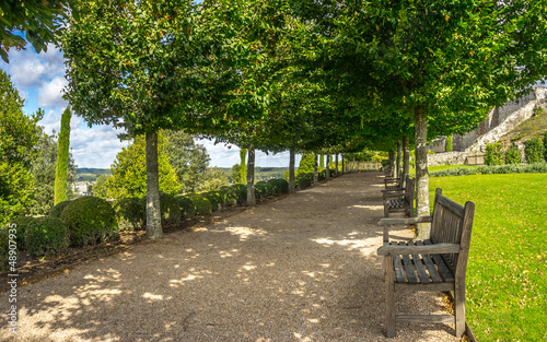 Photo: Benches in the garden Benches in the garden