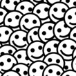 Vector: Smiling emoticons. Seamless pattern. Smiling emoticons. Seamless pattern.