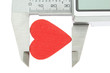 Vernier caliper measures the size of the heart and feelings. On