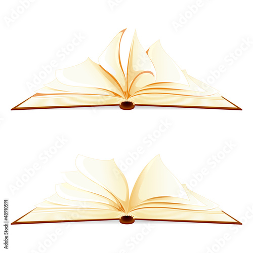 Vector: vector illustration of open book against white background vector illustration of open book against white background