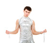young man with a chain
