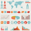 Retro infographics set.