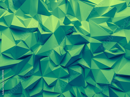  abstract trendy emerald green faceted background