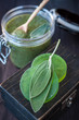 Body care: body scrub, herbs, sea salt and soap