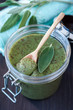 Spa care: body scrub with herbs
