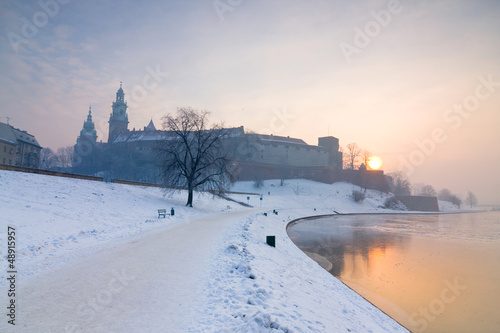  Historic royal Wawel Castle in Cracow, Poland