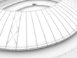 sport arena. 3d illustration in wireframe view