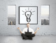 businessman meditating