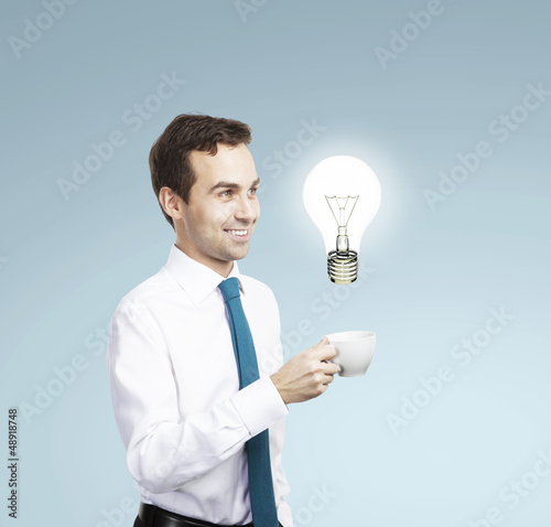 Photo: man having idea man having idea