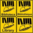 CARTELLO BIBLIOTECA LIBRERIA MULTILINGUE  5