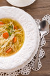 Noodle soup with beef broth