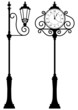 outdoor clock and lantern