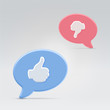 Positive and negative opinion balloons