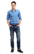 Casual young man standing