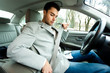 Man fastening his safety belt