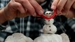 making a snowman miniature
