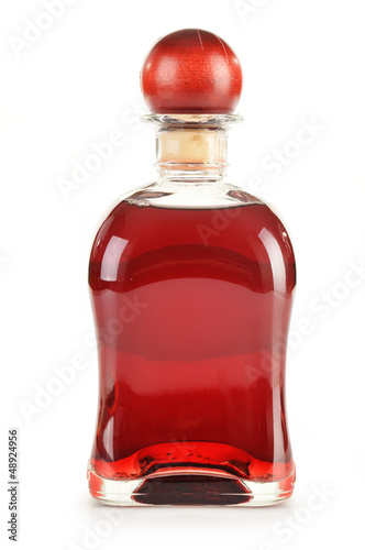 Photo: Bottle alcoholic product isolated on white Bottle alcoholic product isolated on white
