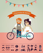 Hipster wedding - design your own invitation card