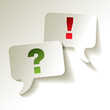 Speech Bubbles die Frage und die Antwort