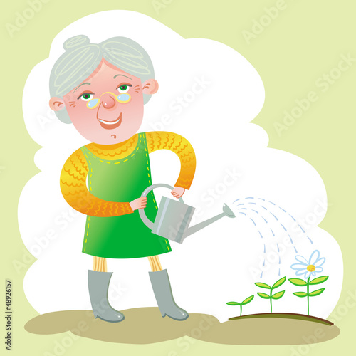 Vector: Old Gardener. Old Gardener.