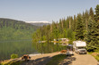 RV park by the lake in Alaska
