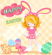 Vector: Rabbit girl Rabbit girl