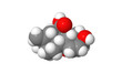 Plant hormone - Gibberellin - A3 - spacefill molecular model
