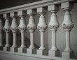 Handrail on stairway in palace