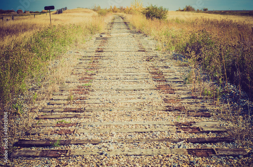 Photo: old railway ties - Drumheller Alberta - LOMO old railway ties - Drumheller Alberta - LOMO