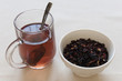 Dried Herbs and Fruits Preaparation in a bowl and Herbal Tea in