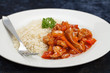 Schweinefleisch süß-sauer mit Reis