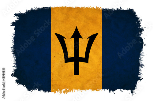 Illustration: Barbados grunge flag Barbados grunge flag