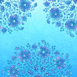 Bright blue flowers background