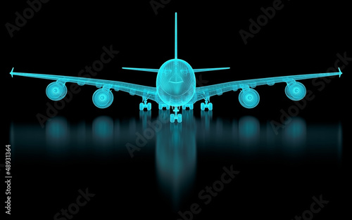 Illustration: Commercial Aircraft Mesh Commercial Aircraft Mesh