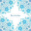 Bright blue ornate flowers vector background
