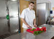 Photo: young chef vegetables young chef vegetables