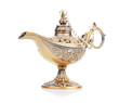 Aladdin magic lamp isolated on white