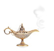 Aladdin magic lamp isolated on white
