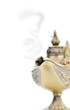 Aladdin magic lamp isolated on white