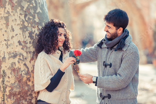 Photo: Happy Young Couple on Valentine's Day Happy Young Couple on Valentine's Day
