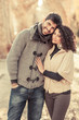 Happy Young Couple Outside, Valentine's Day