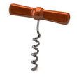 Corkscrew isolated on white background
