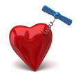 Illustration of red heart and corkscrew