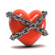 Chained red heart