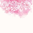 Floral background. Watercolor splatter with floral pattern.