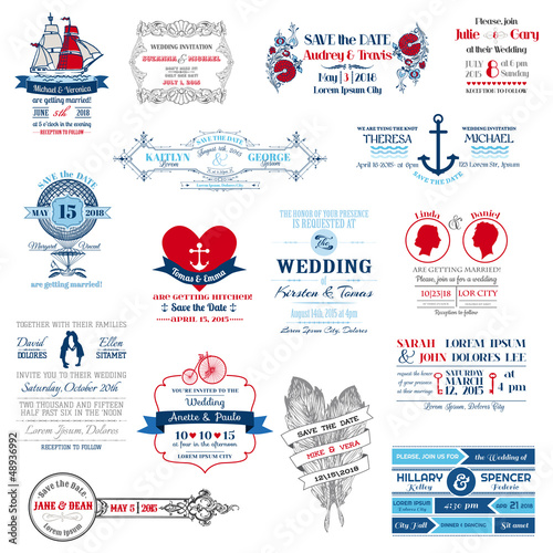 Vector: Wedding Invitation Collection - for design, scrapbook -in vector Wedding Invitation Collection - for design, scrapbook -in vector