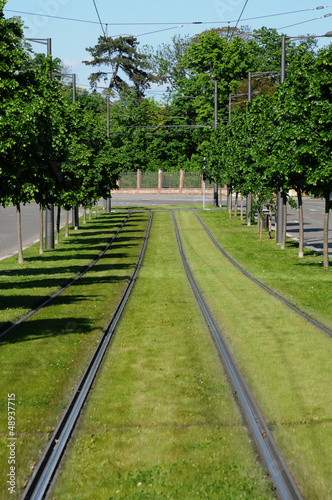Photo: France, tramway in European Parliamant distric of Strasbourg France, tramway in European Parliamant distric of Strasbourg