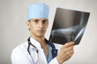 Doctor with X-ray